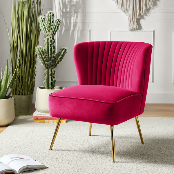 Pink velour chair hot sale